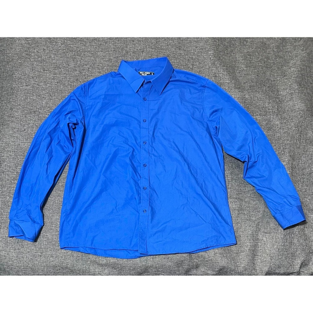 Paul Jones Men's 2XL Blue‎ Long Sleeve Shirt